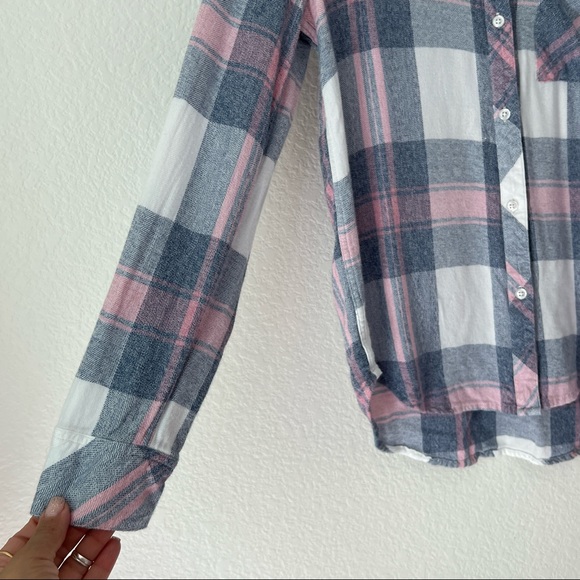 Rails Hunter Plaid Button Down In Mulberry Blue Size XS - Picture 7 of 16
